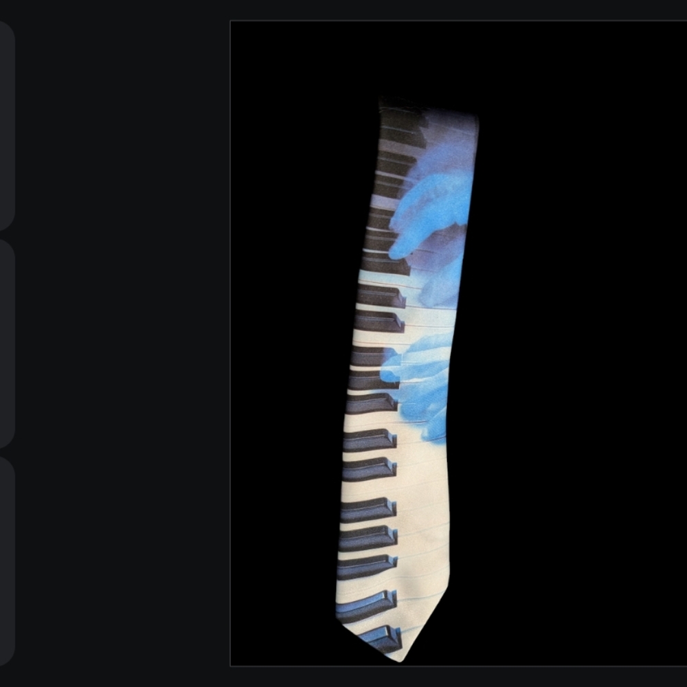 Ralph Marlin Black and Blue Piano Tie